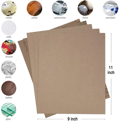 5 Sheets 9x11 Inch Wet or Dry Sandpaper, 15000 Grit Extra Fine
