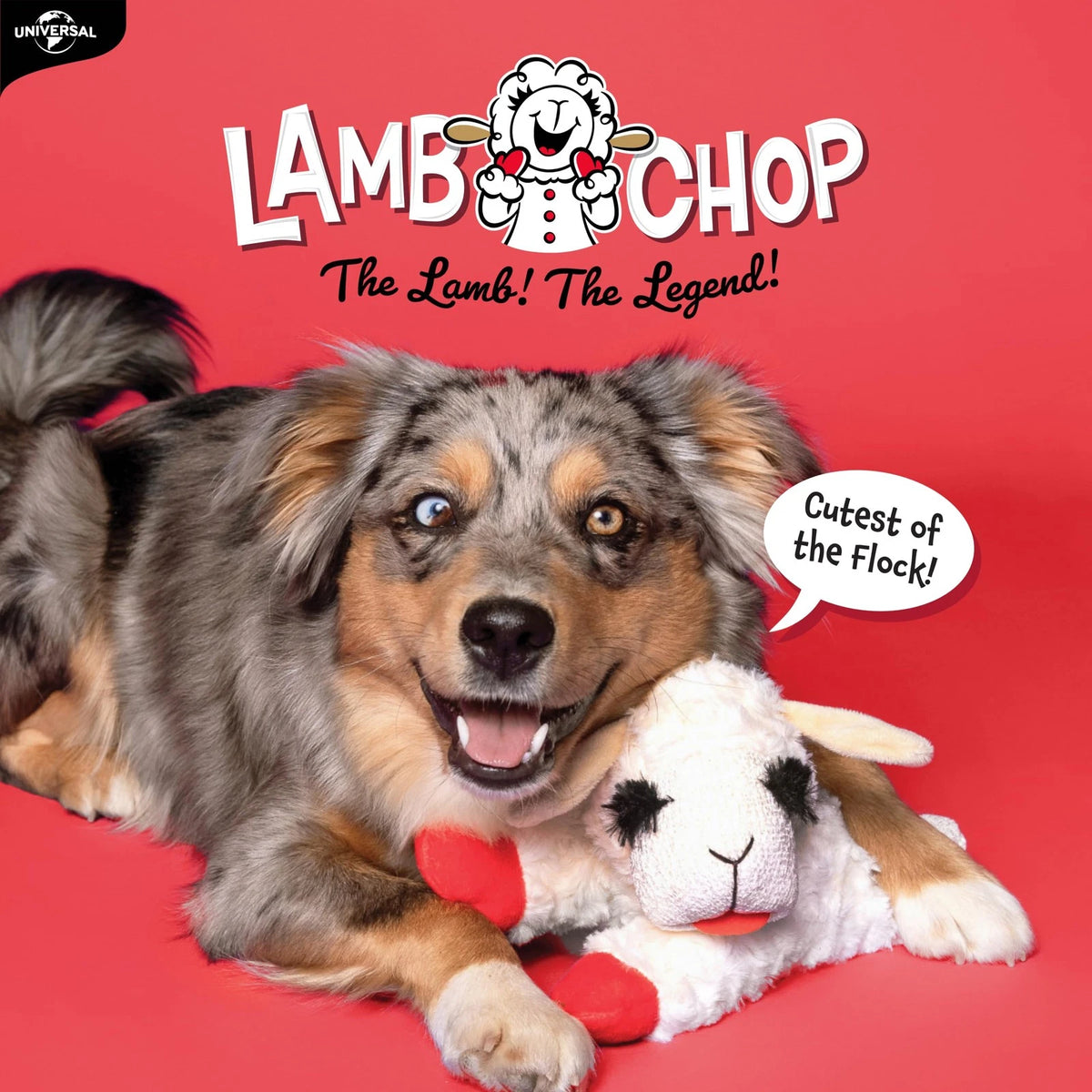 Lamb Chop Plush Toy for Small & Medium Dogs (10", White)