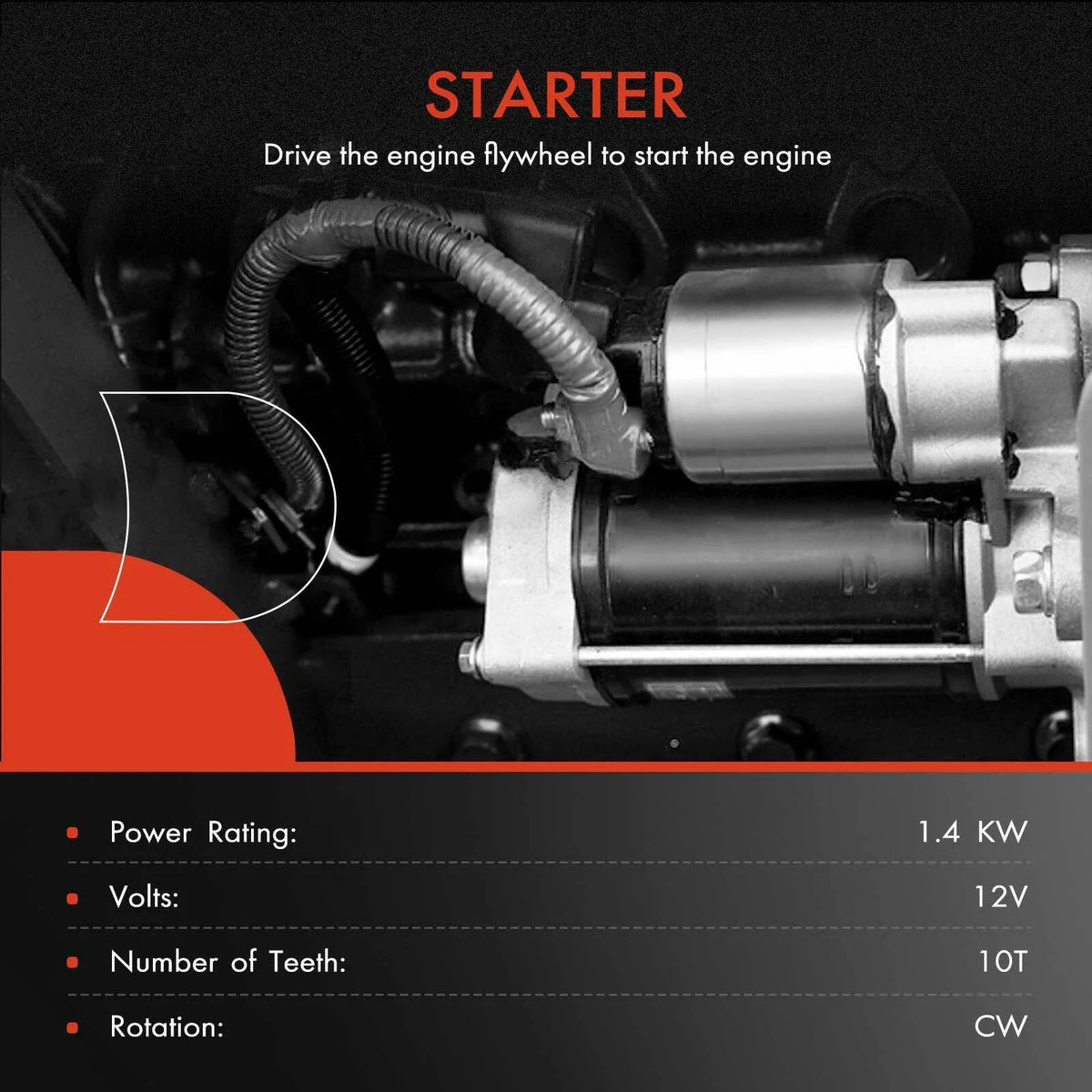Starter Motor for Mercedes-Benz ML550 GL550 (2012–2016) V8