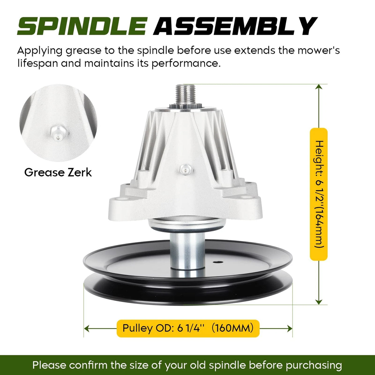 Spindle Assembly for Cub Cadet Craftsman Lawn Tractor (46 Inch Deck) 2 Pack