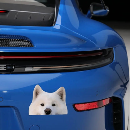 Set of 4 Samoyed Dog Stickers for Laptop Luggage Refrigerator