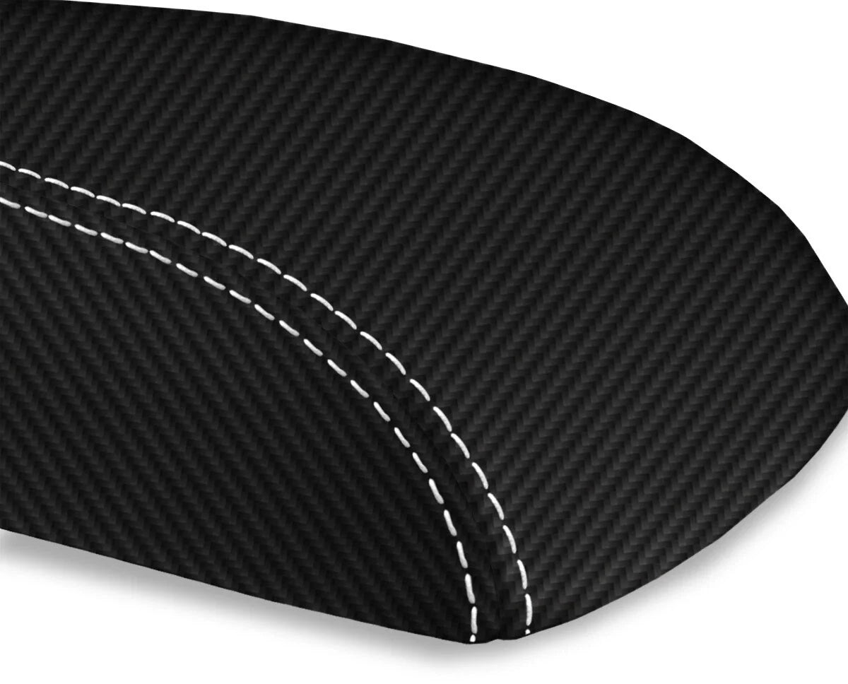 Console Lid Armrest Cover for Hyundai Santa Fe (2007–2012) Carbon Fiber