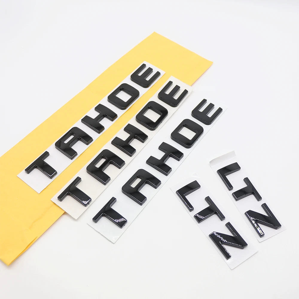 Gloss Black Tailgate Emblem Badges for Tahoe LTZ (2007–2020)