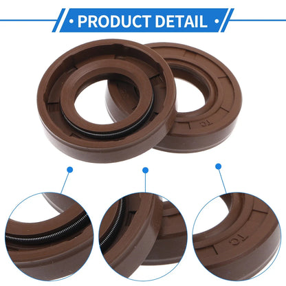 Set of 2 Oil Seal Rotary Shaft Seal FKM Rubber 18x35x7mm