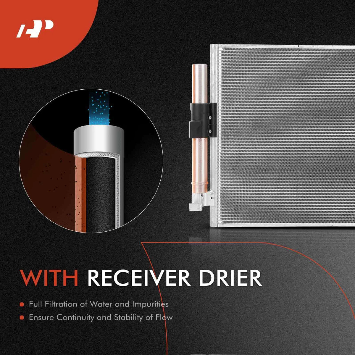 A/C Condenser & Cooling Fan Assembly for Ford Focus (2012–2018) DV6Z19712B, DV6Z19712C, 30068