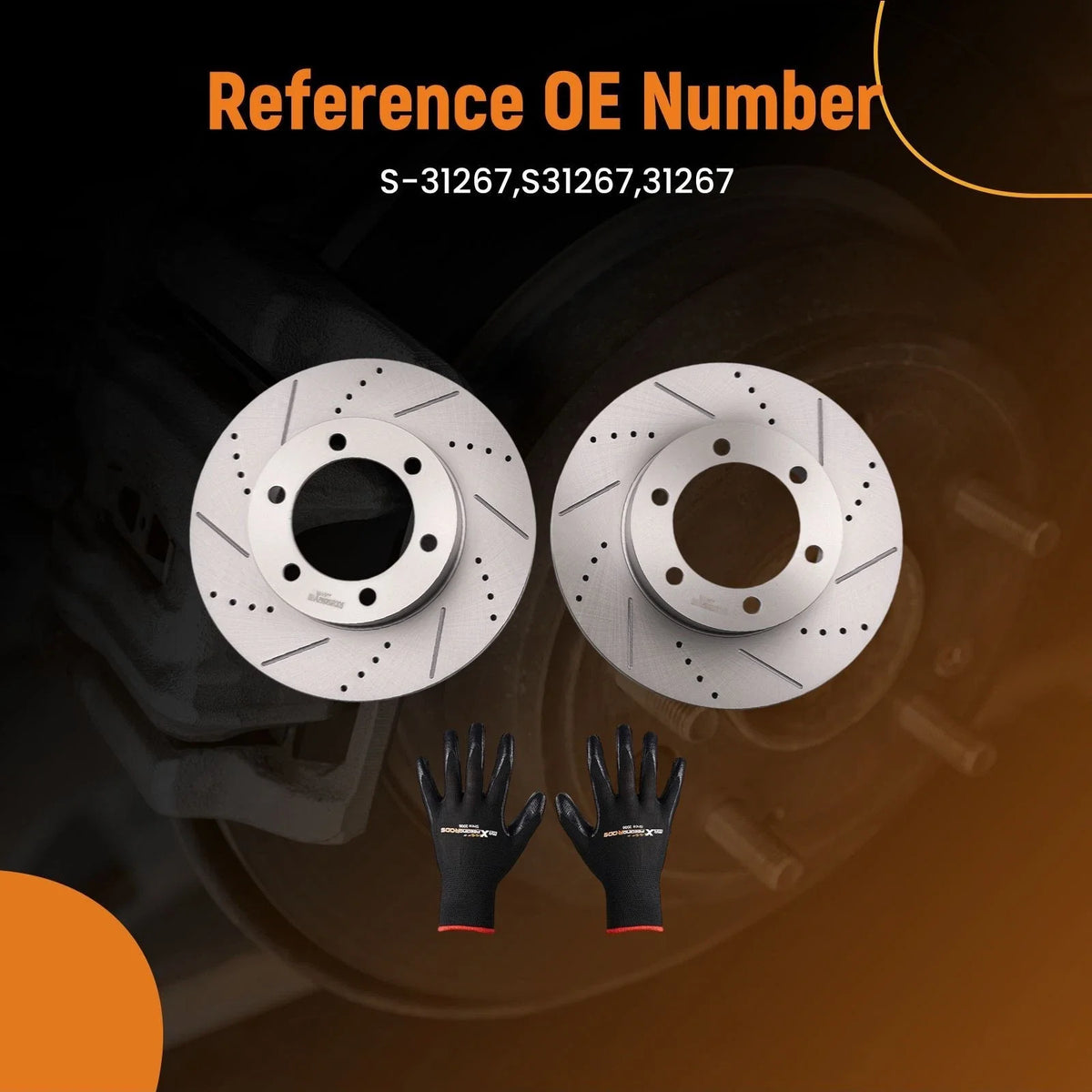 Set of 2 Front Brake Rotors for Toyota Sequoia Tundra (2000–2007)