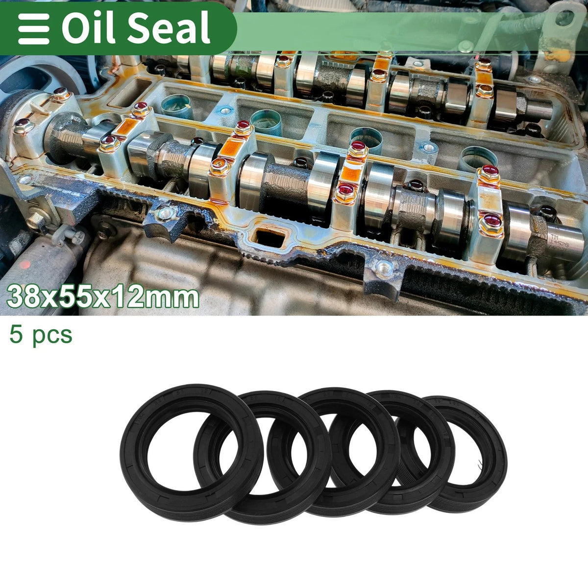 Oil Seal for Rotary Shaft (38x55x12mm)