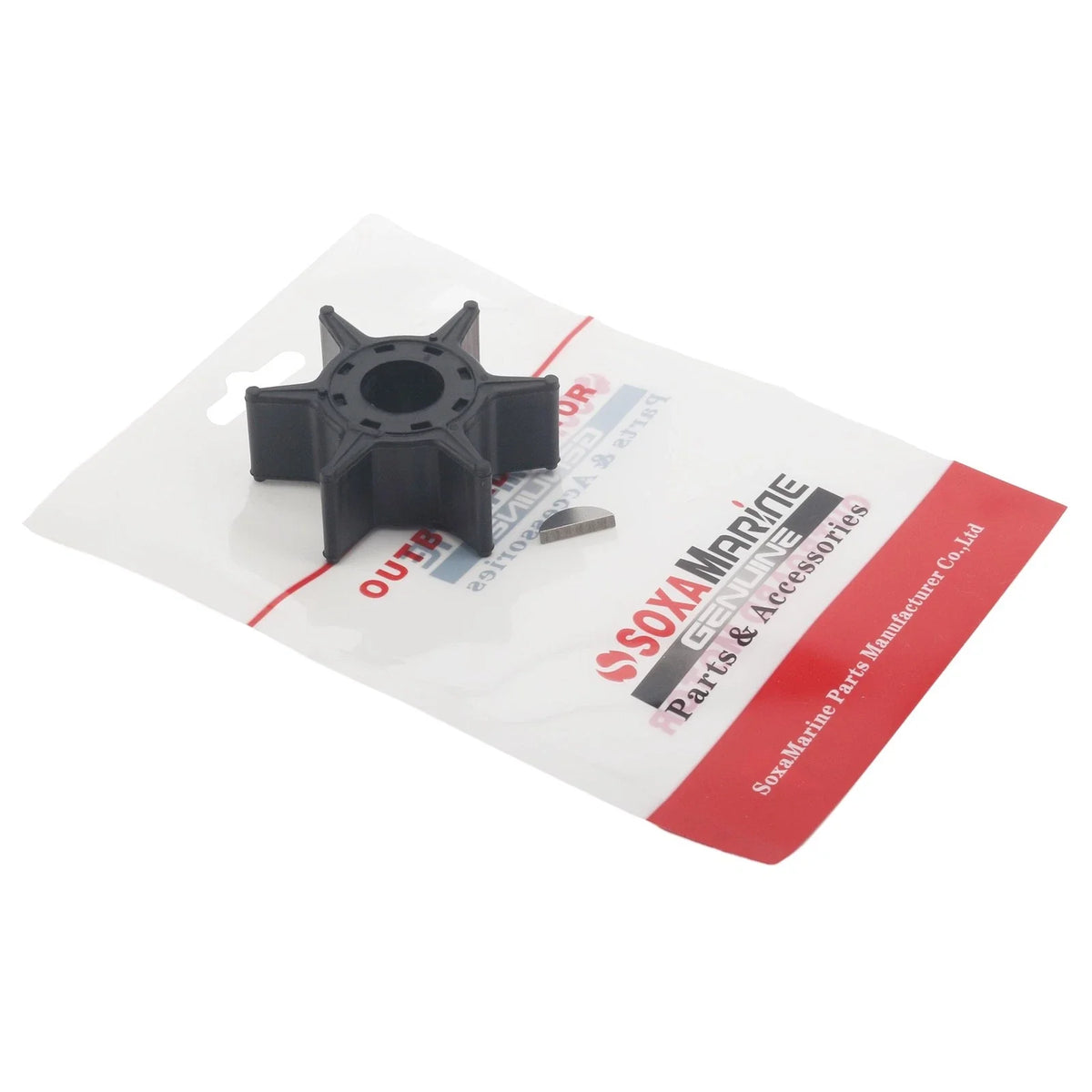 Outboard Water Pump Rubber Impeller & Key for Yamaha 20-25 HP (1990–2023) 6L2-44352