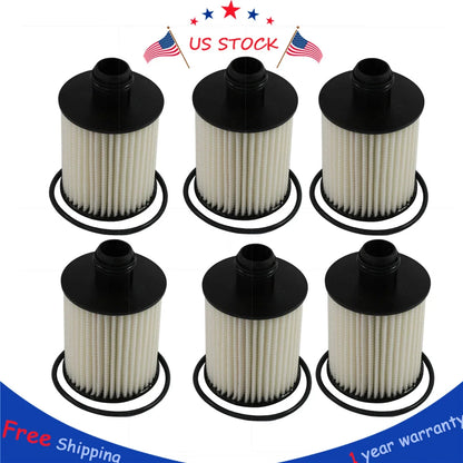 Set of 6 Oil Filters for Chevrolet Cruze 2.0L Diesel (2014–2015)
