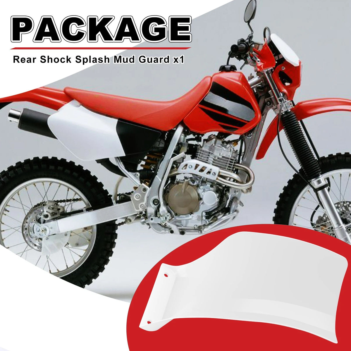 Set of 2 Rear Shock Splash Mud Guards for Honda XR400R (1996–2004) 17245-KCY-670