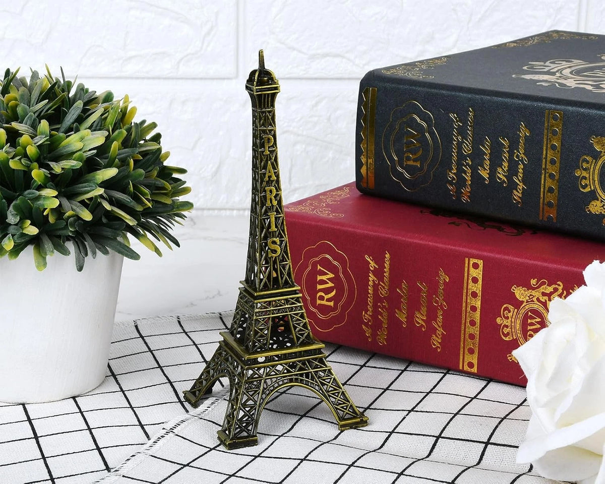 6 Inch Bronze Eiffel Tower Statue for Home Office Decor