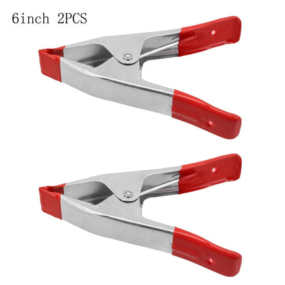 A-Frame Spring Clamp for Woodworking (Metal Body, Rubber Protection)