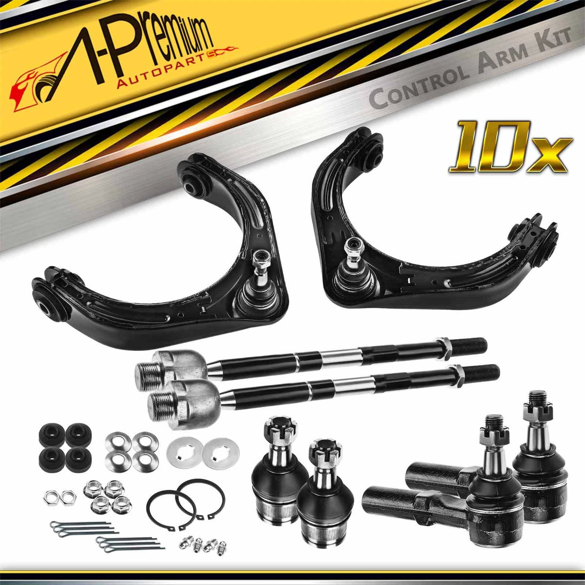 10x Front Control Arm w/ Ball Joint for Dodge Ram 2500 3500 (2007–2010) - 52121586AC, 5170824AB, 5170824AC, 5073582AC, K620181