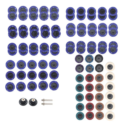 Sanding Disc Set 104 Pcs 40-240 Grit 1/4 Shank for Drill Die Grinder 2"