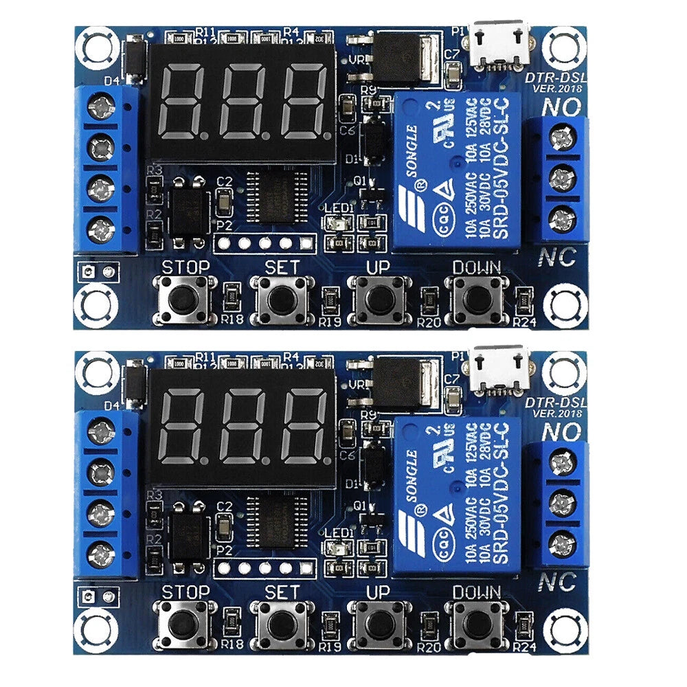2X 1-Way Relay Module Power-off Trigger Delay Cycle Timer Switch