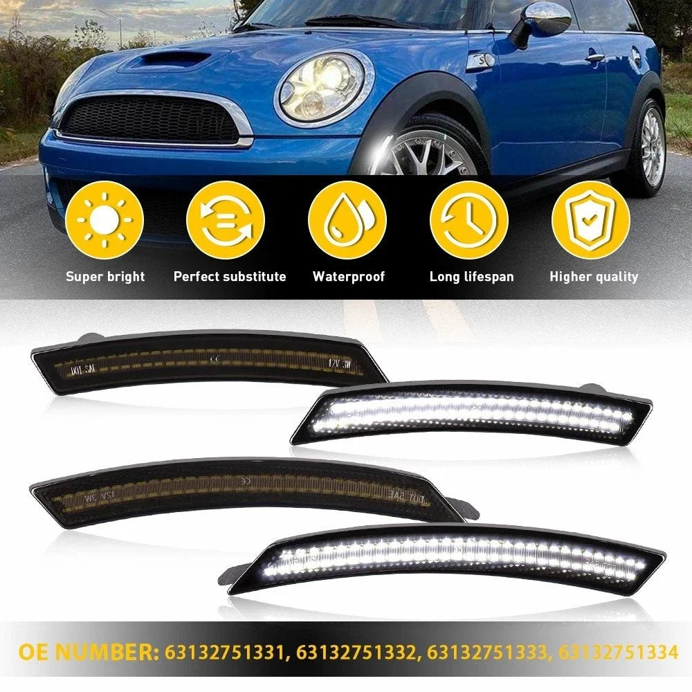 LED Side Marker Lights for Mini Cooper R55 R56 R57 R58 R59 R60 R61 (2007–2015)