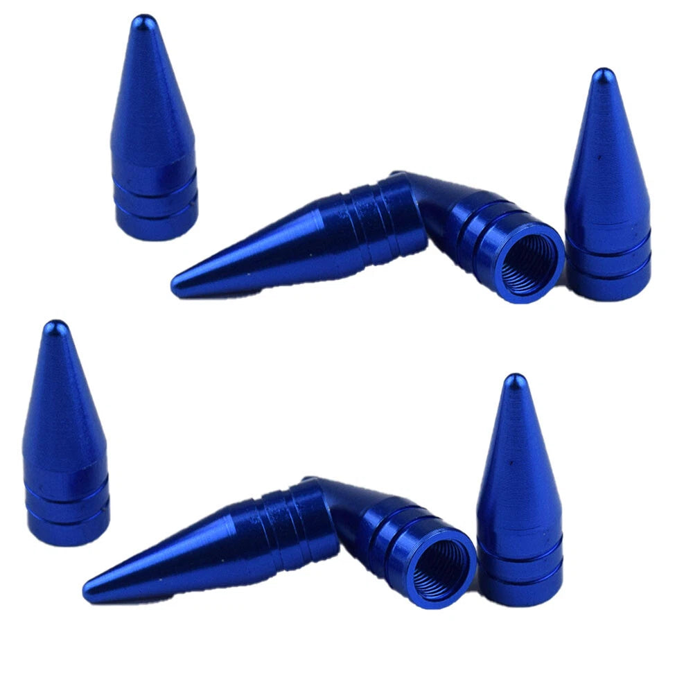 8-Pack Pointed Spikes Bullet Valve Stem Cap Covers for Motorcycle