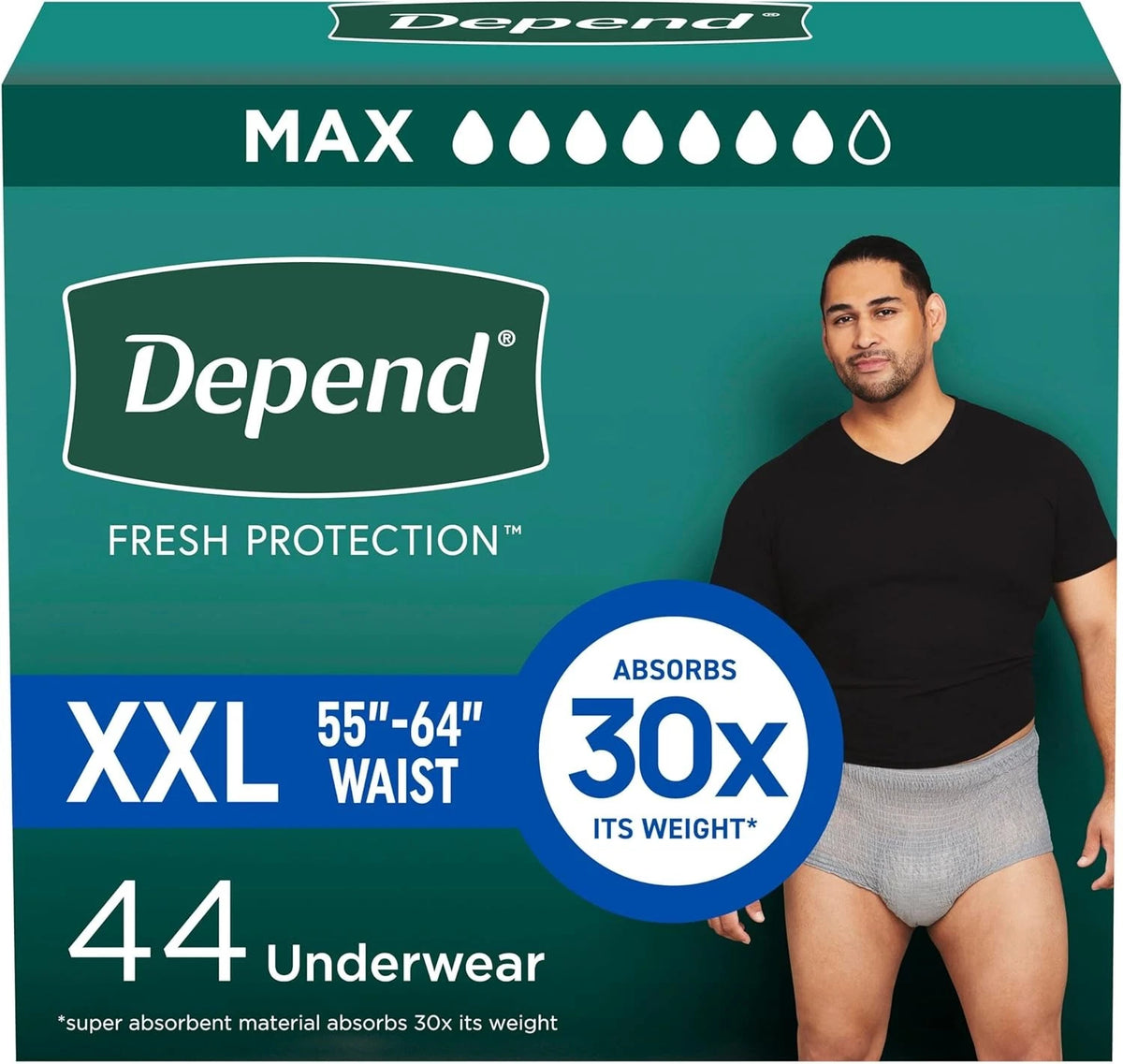 2X-Large Depend Fresh Protection Adult Diapers for Incontinence Underwear