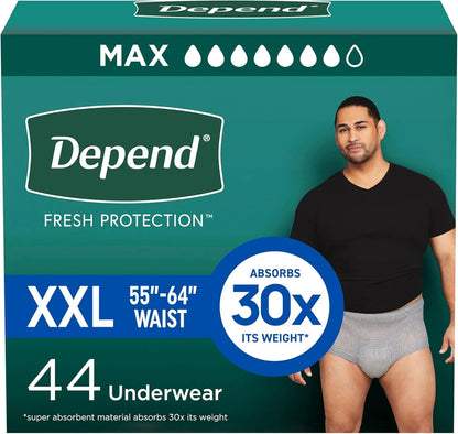 2X-Large Depend Fresh Protection Adult Diapers for Incontinence Underwear
