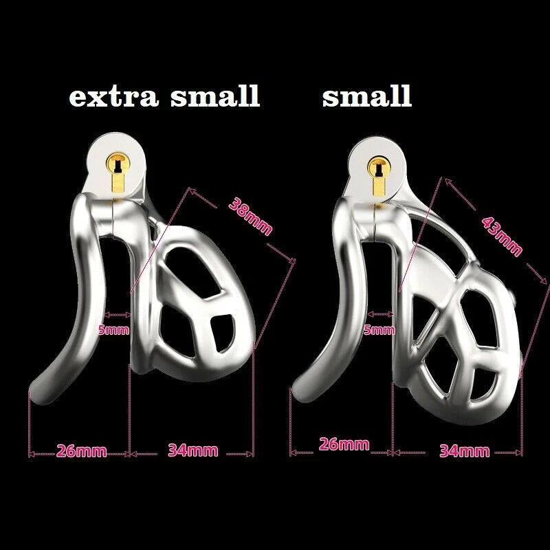 Stainless Steel Male Chastity Device Mamba Cage 45mm