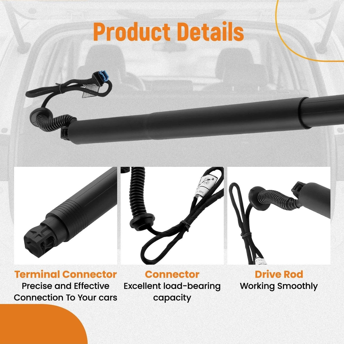 Rear Electric Tailgate Lift Support Struts for BMW X6 F16 F86 (2015–2019) 51247434044