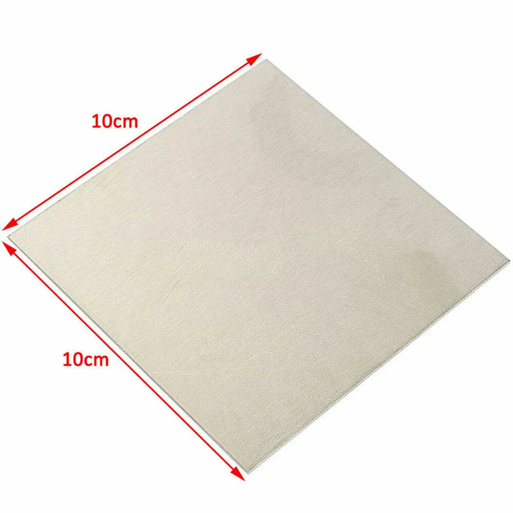 2PC Nickel Ni Sheet Plate for Electroplating (1mm x 100mm x 100mm)