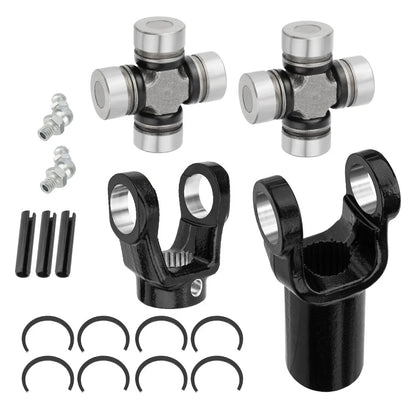 Set of 2 Front Prop Shaft Yoke & U-Joint for Polaris Ranger 700 800 900 Crew XP