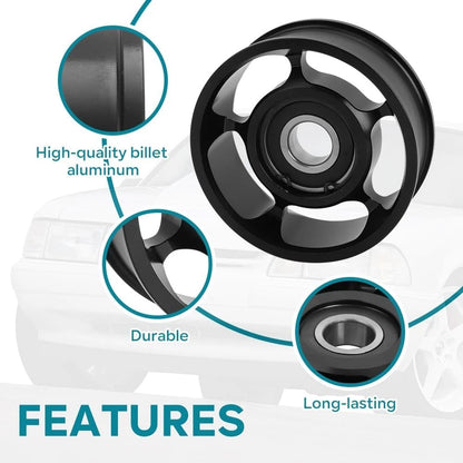 Billet Aluminum Belt Tensioner Pulley for Ford Mustang 5.0 GT Cobra (1986–1993)