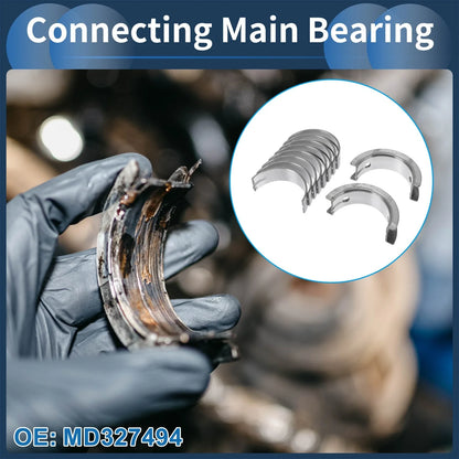 Main Bearing Set No.MD327494 for Mitsubishi Lancer (1992–1997) 10 Pcs