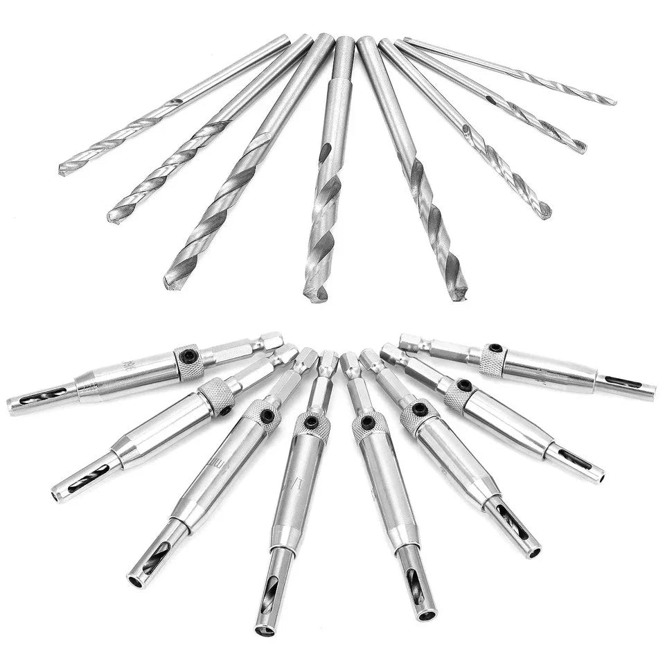 17-Piece Self Centering Drill Bit Set for Cabinets