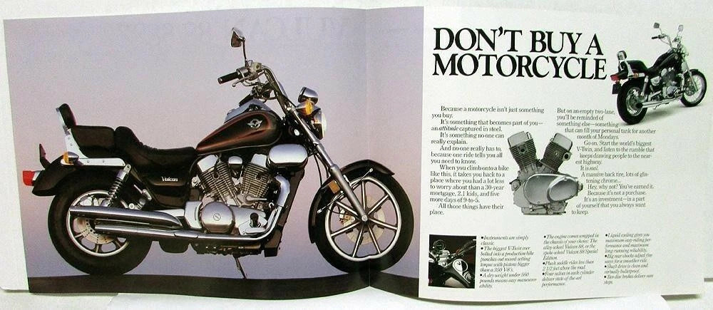 Sales Brochure for Kawasaki Vulcan 88/88SE VN1500-A4/B4 (1990)