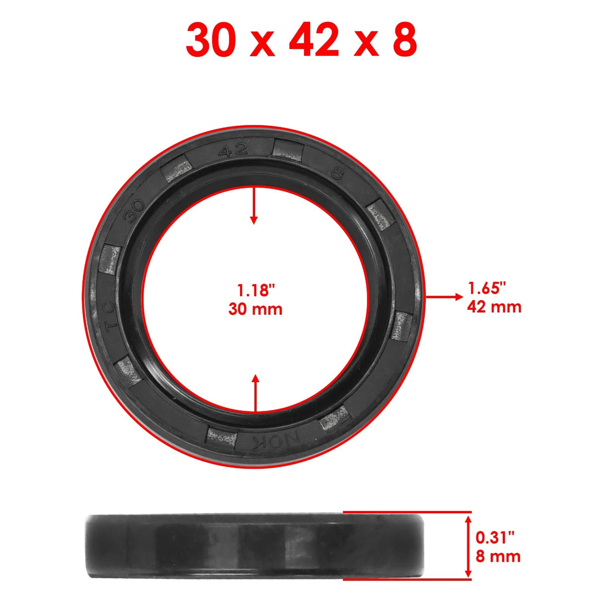 Rear Axle Housing Oil Seal for Kawasaki (SL428 - LAR, 92049-1236)