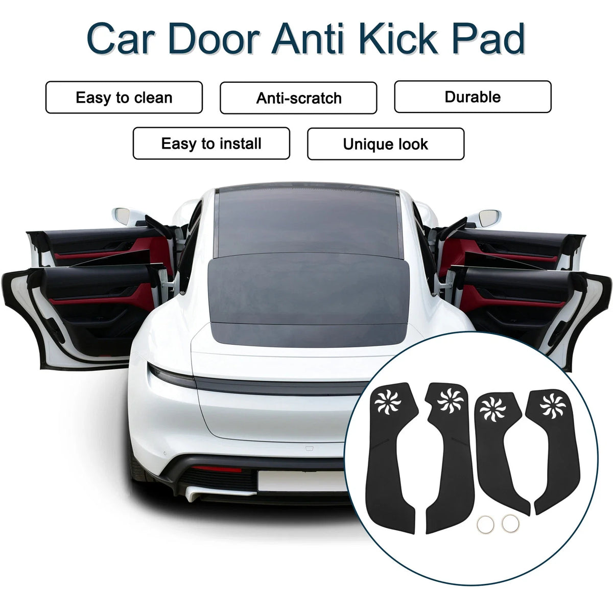 Set of 1 Car Door Anti Kick Pad Sticker Protector for Volkswagen Santana (2013–2015)