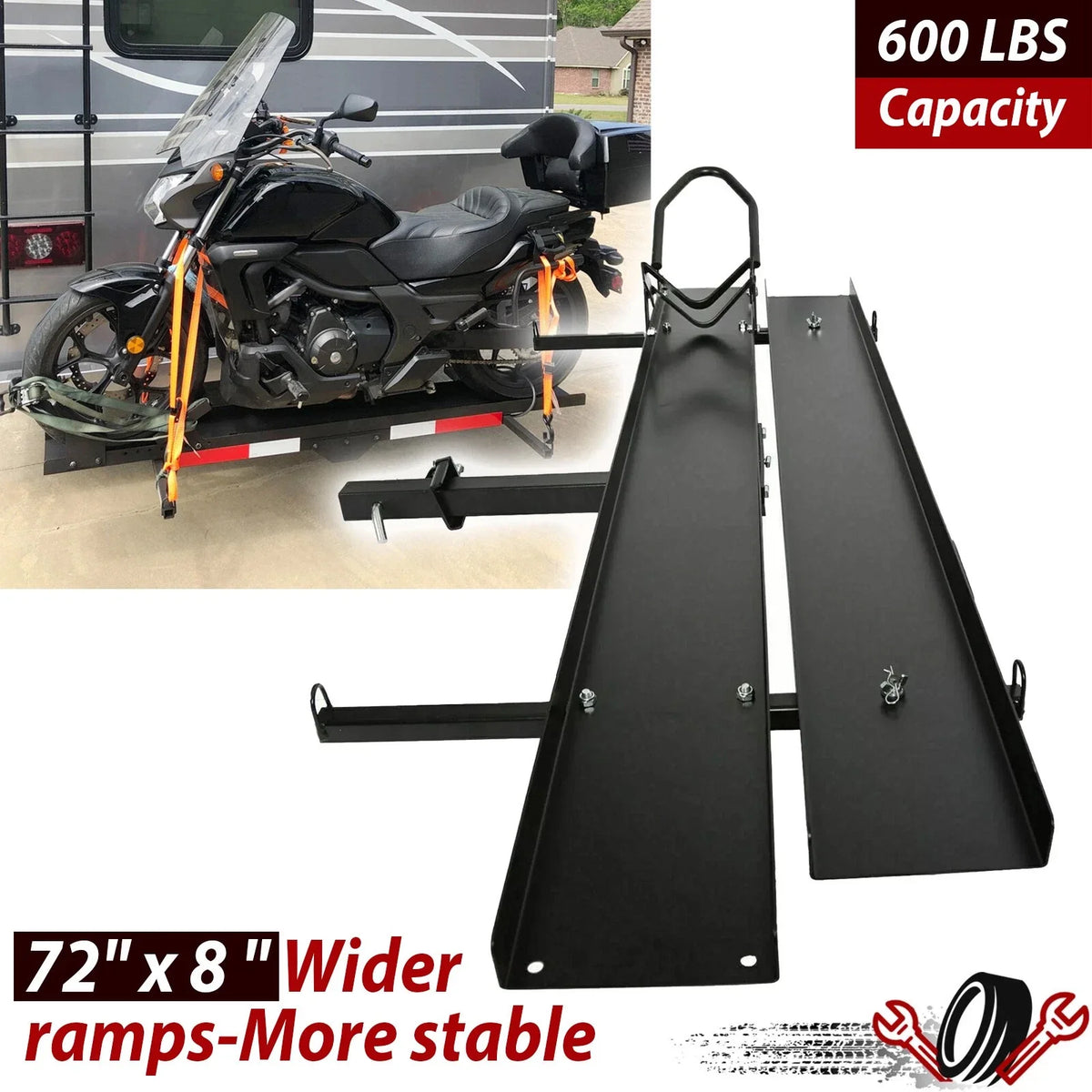 Heavy Duty Motorcycle Carrier for Dirt Bike (600 lbs Capacity)