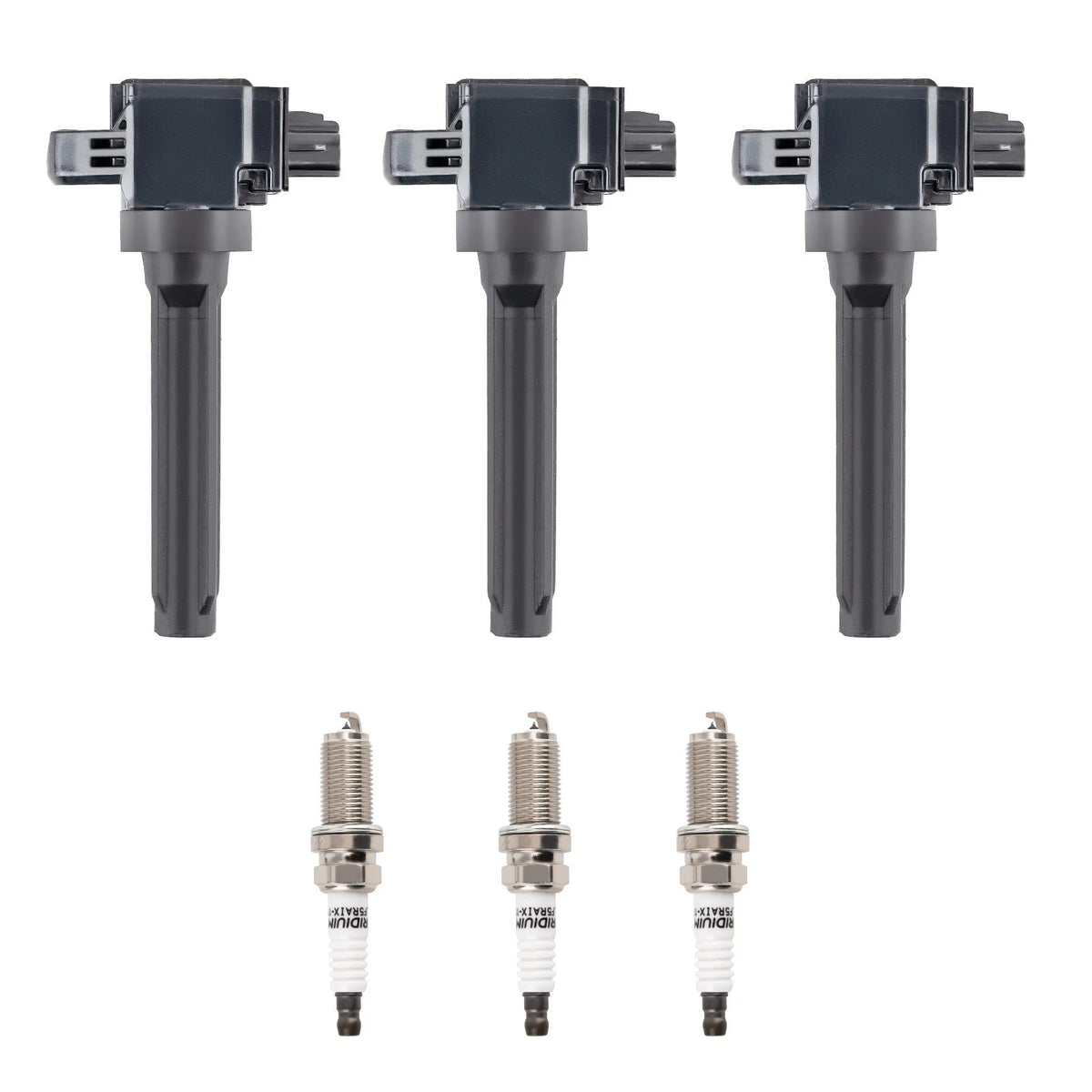 3X Ignition Coil + 3X Spark Plug for Mitsubishi Mirage 2014–2015 9W1B3E