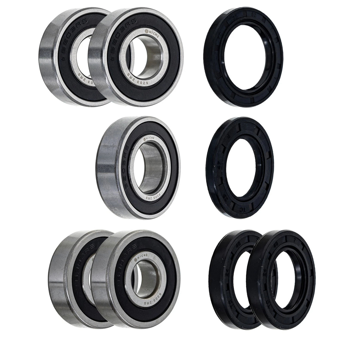 Wheel Bearing Seal Kit for Kawasaki W650 (MK1008546, 6203-2RS, 6205-2RS, 6303-2RS)