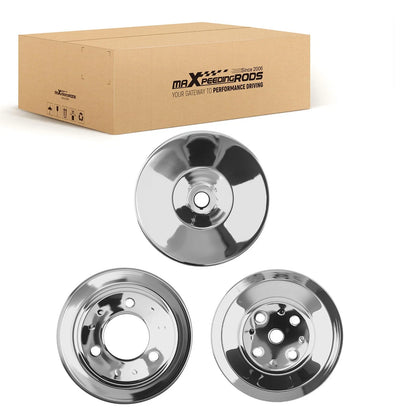 Chrome Power Steering Pulley Kit for Big Block Chevy 396-454 (1965–2002)