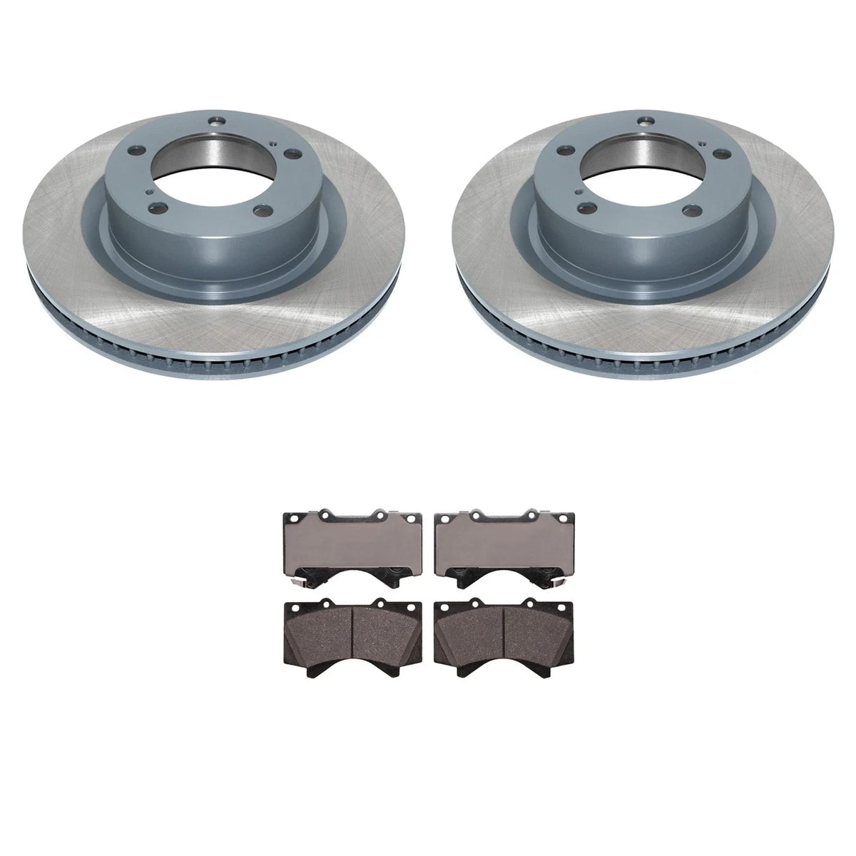 DuraGo Front Rotors & Advics Ceramic Disc Brake Pads Kit for Land Cruiser Tundra
