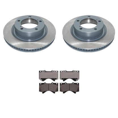 DuraGo Front Rotors & Advics Ceramic Disc Brake Pads Kit for Land Cruiser Tundra