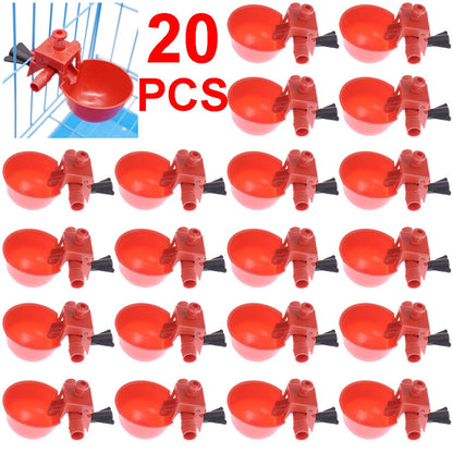 10/20PC Automatic Drinking Cups for Poultry/Quail (No Part Numbers)