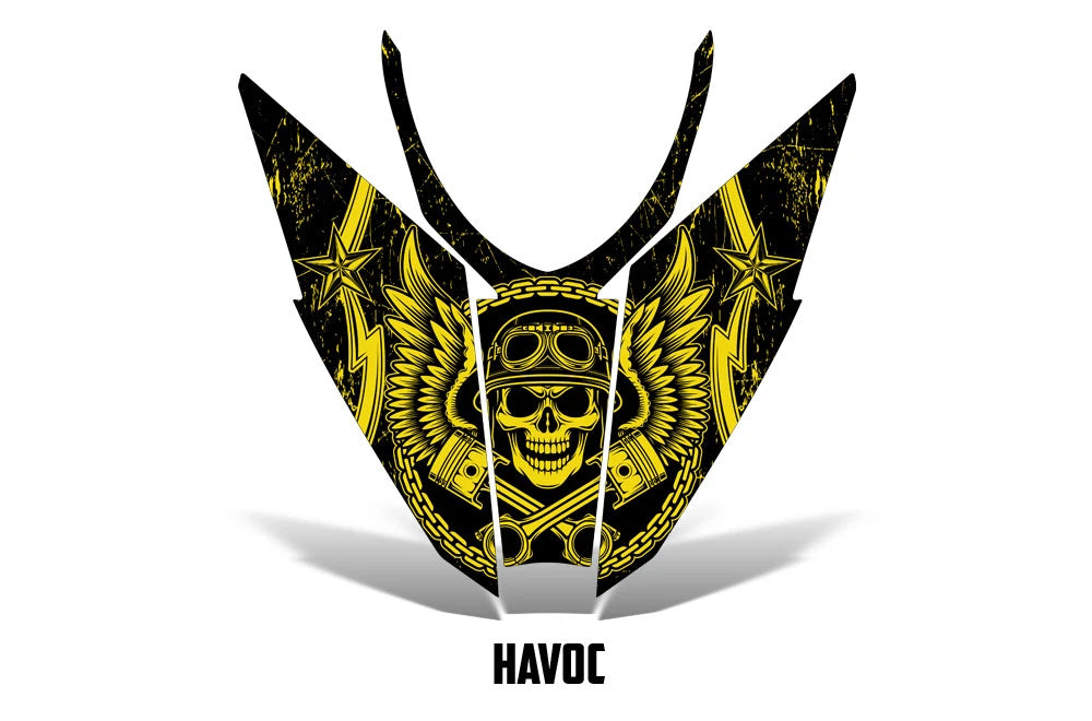 Hood Graphic for Arctic Cat Proclimb Procross (2012–2013) AC-PROCLIMB-HOOD-12-13-HAVOC-YLW