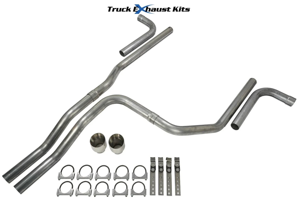 2.5" Dual Exhaust Kit for Chevy Avalanche (2001–2006) No Muffler DW Tip
