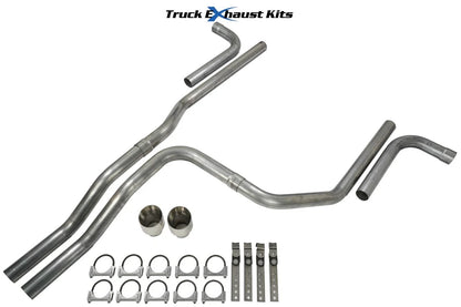 2.5" Dual Exhaust Kit for Chevy Avalanche (2001–2006) No Muffler DW Tip