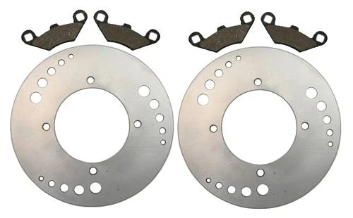 2 Front Disc Brake Rotors, Semi-Metallic Pads for Polaris Sportsman 400 (2008–2010) FS-2046 FS-430c