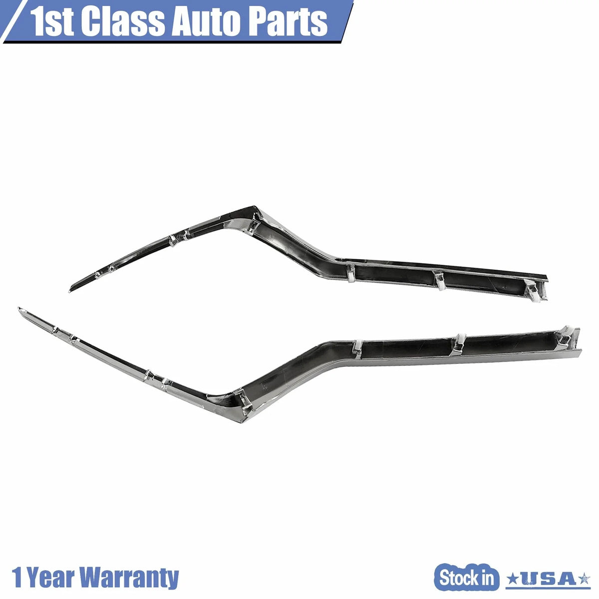 Set of 2 Chrome Grille Mouldings for Honda CR-V (2017–2019)