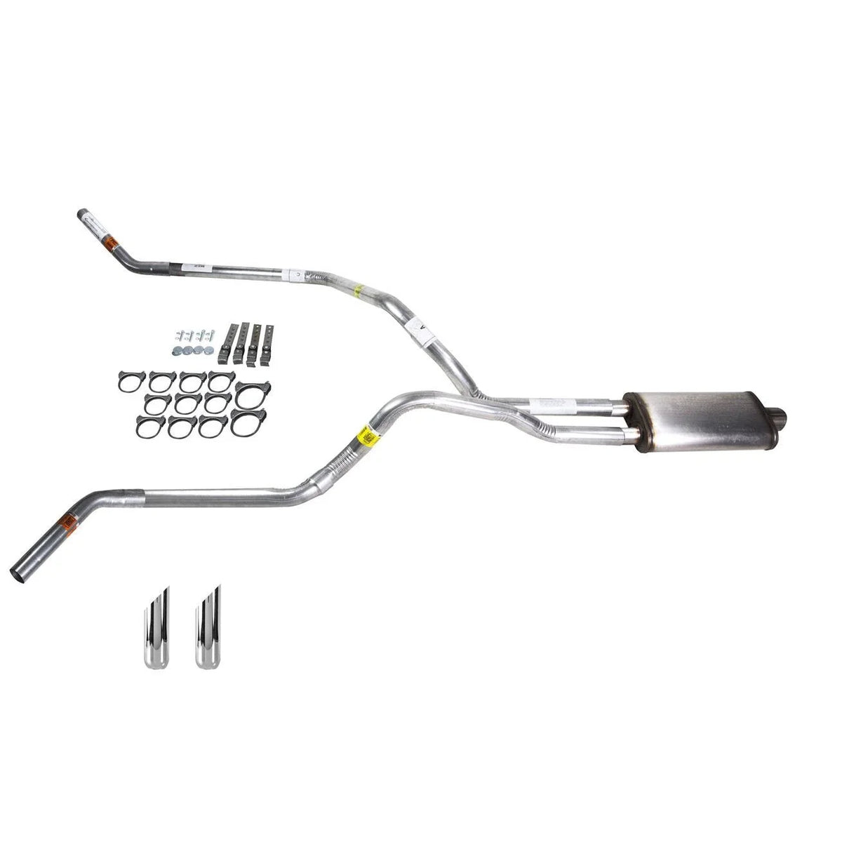 Dual Exhaust 2.5" Pipe Muffler with SW Tip for Silverado (1988–1995)