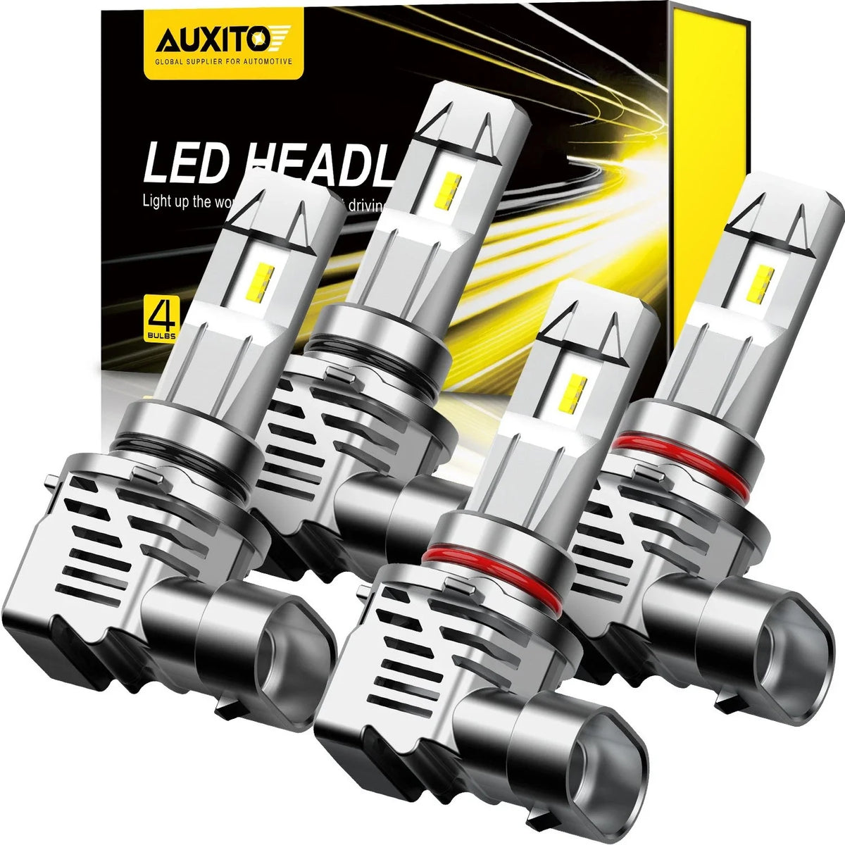 4X AUXITO 9005 LED Headlight Bulb M3 for Dodge Ram 1500 (2016–2019)