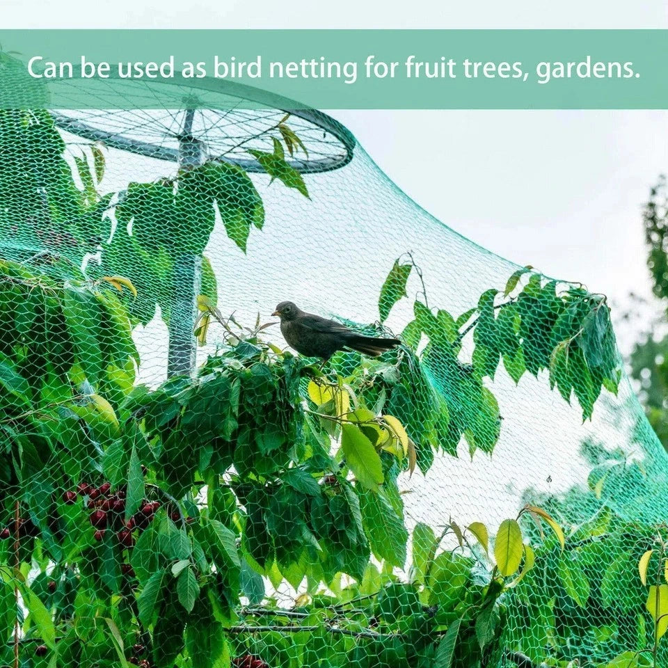 33FT Anti Bird Netting for Garden Protection (Pond, Trees, Crops, Fruits)