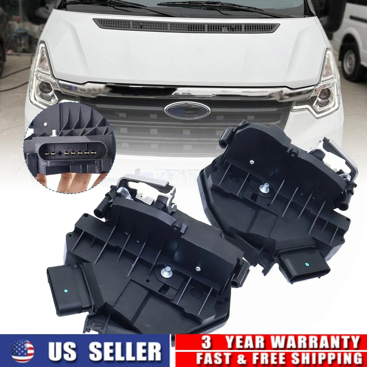 Set of 2 Door Latch Actuators for Ford Transit Connect (2014–2023)
