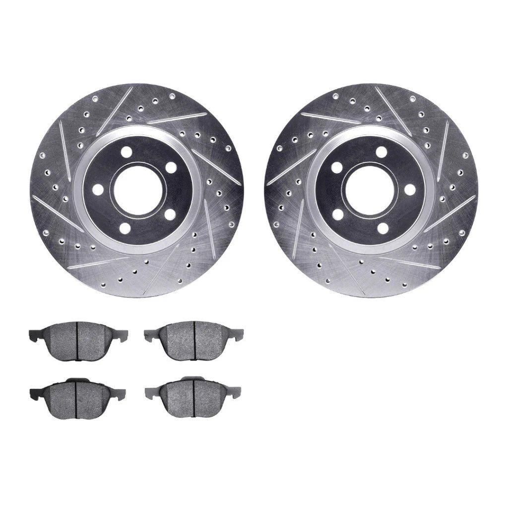 Rotor Set for Volvo C30 (2007–2013) ALX-PAU-DF-7612-54018-CLA4, Drilled & Slotted